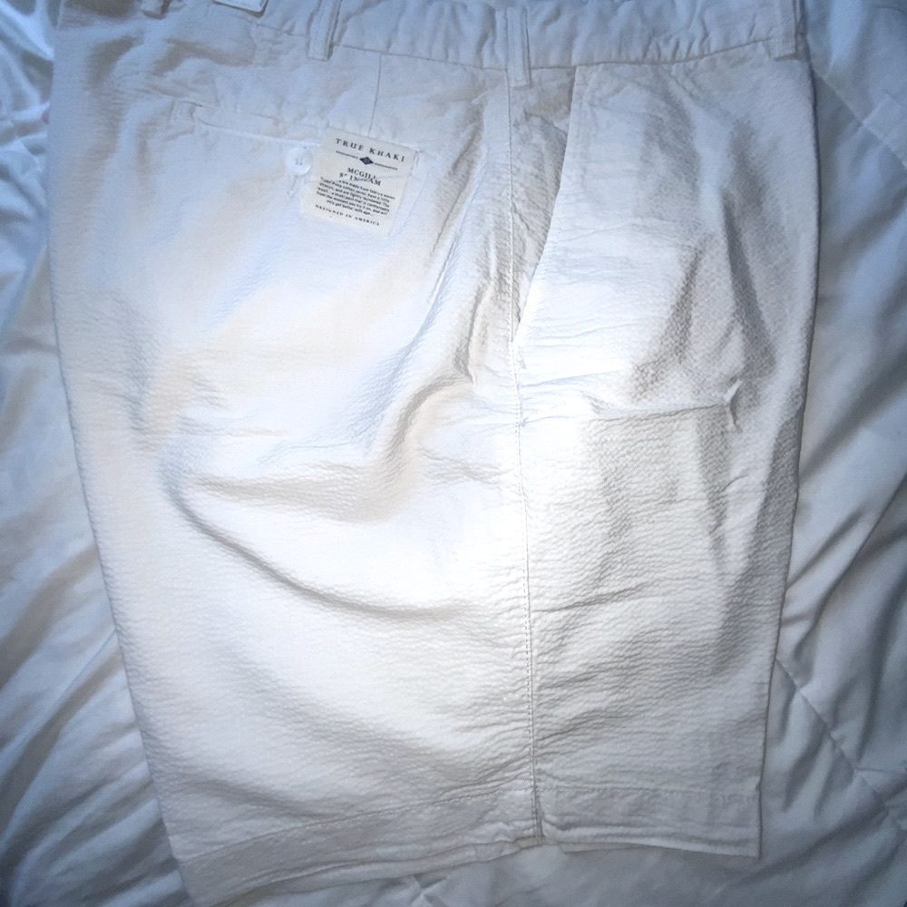 New Mens Ballin shorts, size 40R, hand crafted, light weight cotton. Off white.